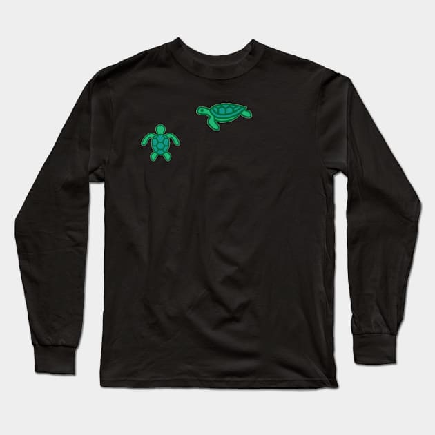 Save the turtles stickers Long Sleeve T-Shirt by Keniixx